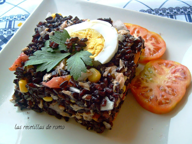 Ensalada de arroz negro