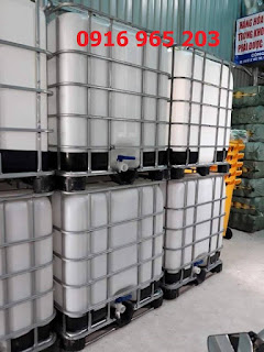 Thùng nhựa ibc 1000 lít, tank nhựa cũ 1000L