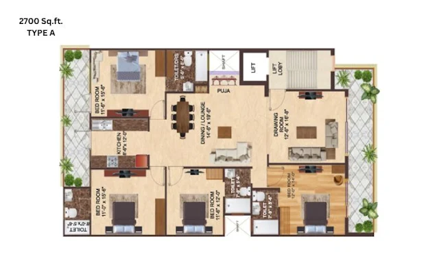 Aradhya Homes 67A Floor Plan