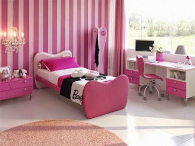 Bedroom decorating ideas pink and white