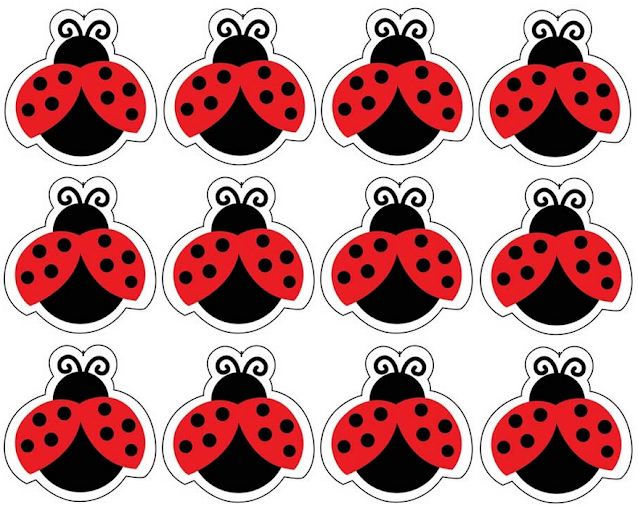 Baby Ladybugs: Free Printable Cake Toppers.