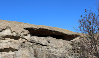 A cave up one of the cliffs