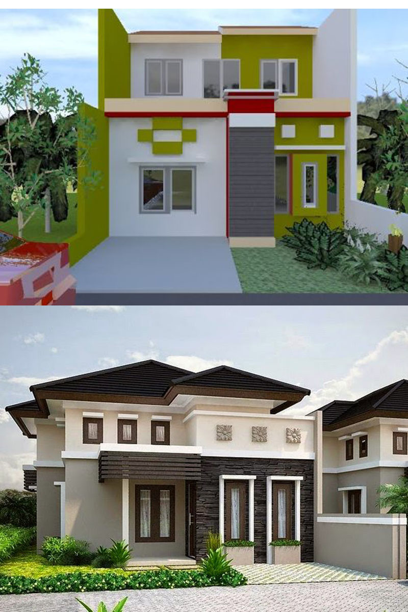 Kumpulan Desain Rumah Minimalis Modern Contoh Kombinasi Warna Cat