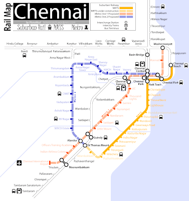 The details of the chennai metro rail map two corridors are given below: