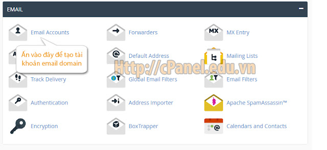 Truy cập trang quản lý Email trên Hosting Control Panel Cpanel