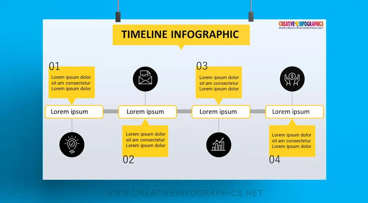 Simple timeline infographic