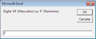Excel, Selecione, Sexo