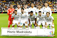 REAL MADRID C. F. - Madrid, España - Temporada 2017-18 - Keylor Navas, Sergio Ramos, Toni Kroos, Varane, Marco Asensio y Cristiano Ronaldo; Achraf, Isco, Casemiro, Nacho y Modric. REAL MADRID C. F. 2 (Isco 2) R. C. D. ESPANYOL DE BARCELONA 0. 01/10/2017. Campeonato de Liga de 1ª División, jornada 7. Madrid, estadio Santiago Bernabeu.