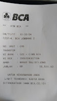 bukti transfer travel surabaya