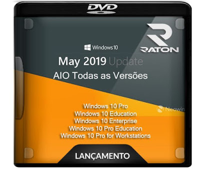 Windows 10 AIO 1903 32 e 64 Bits Maio 2019 Já Ativado