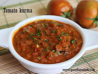 Tomato kurma in Kannada