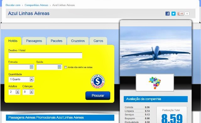 Notícia - O que o site Decolar.com fala sobre a Azul