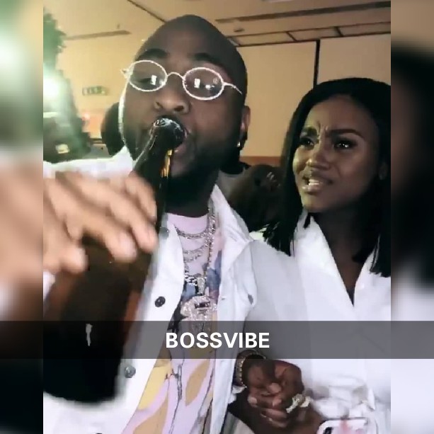 [Photos] The Look On Chioma's Face As Davido Drinks Alcohol