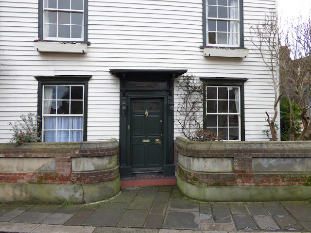 Wonky house next to Rochester Castle, Kent