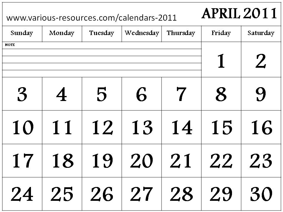 free april 2011 calendar template. CALENDAR TEMPLATE APRIL 2011