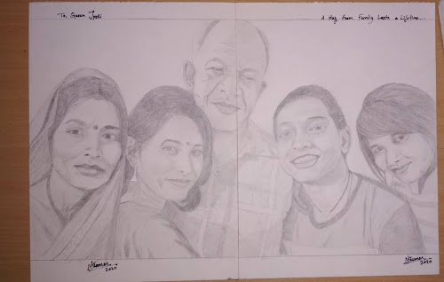 Nilesh Kumar Chouhan family sketch