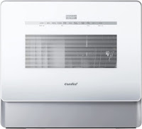 COMFEE' EZ Fit Portable Dishwasher CDC22P4AWW Countertop Mini Dishwasher, image, features, review, 3 place settings, no installation required, 6 wash programs, auto door, child lock