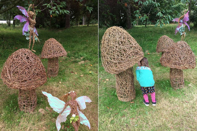 sculpted willow toadstools