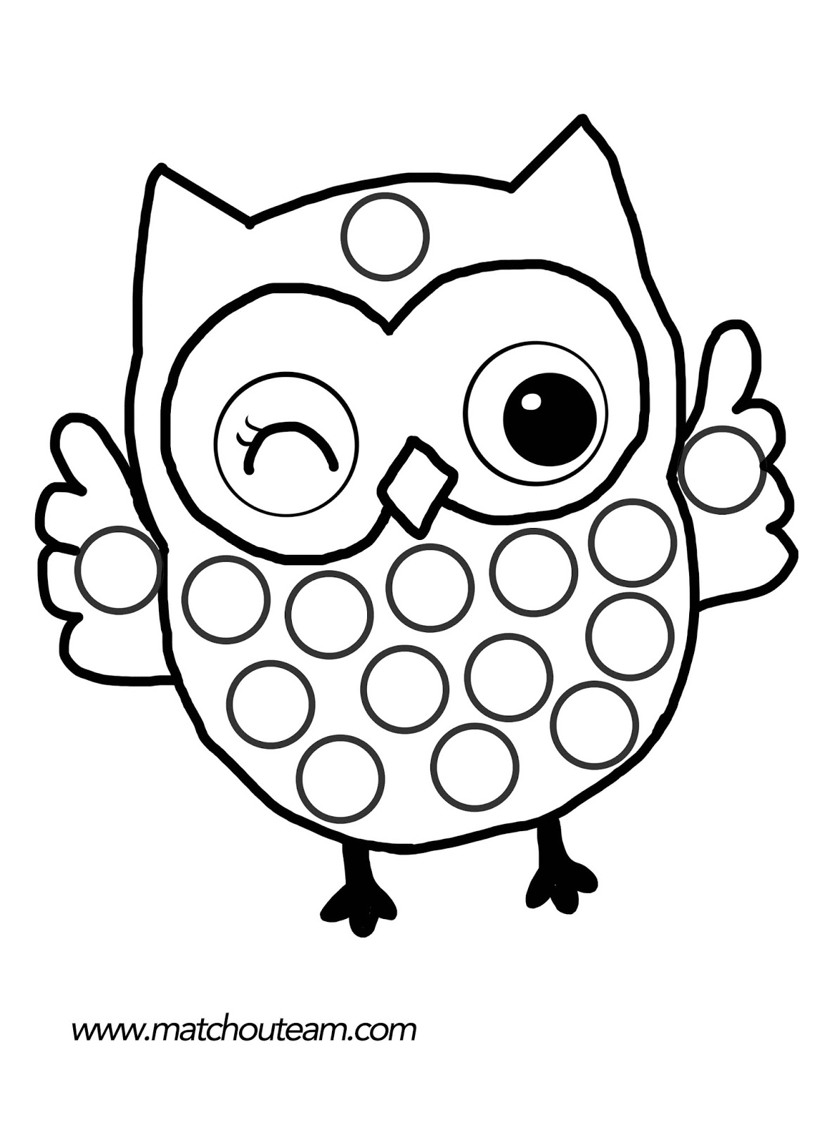 coloriage hibou imprimer