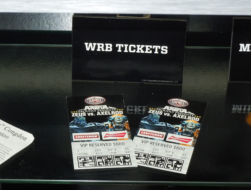WRB tickets Real Steel props