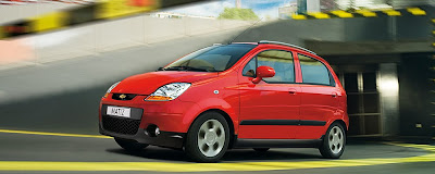 red New Chevrolet Matiz