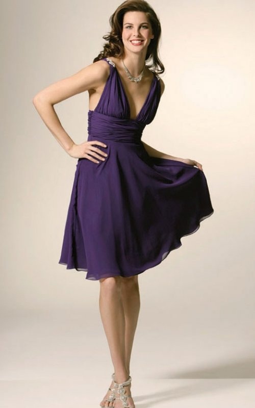 Purple Short Evening Dresses Under 100