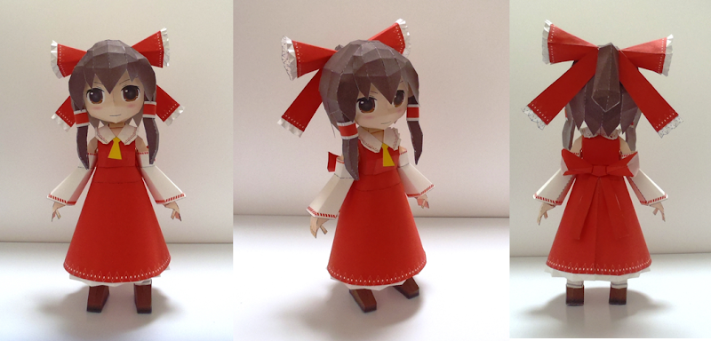 Touhou Project Reimu Hakurei Papercraft