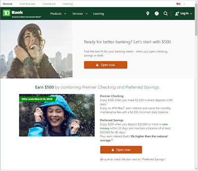 TD Bank New Customer Offer