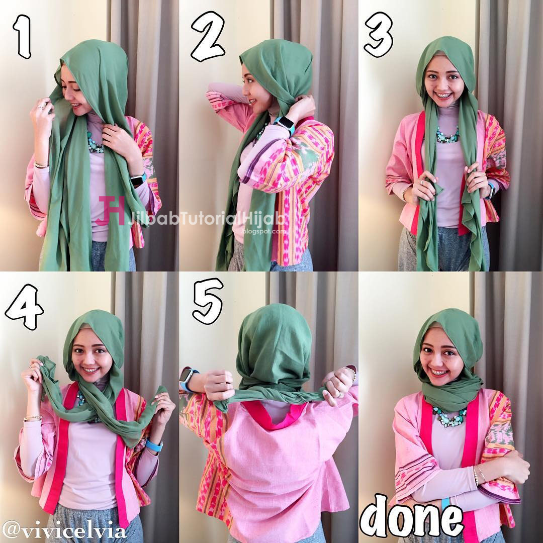 Tutorial Hijab Indonesia Pashmina Untuk Ke Kampus Jilbab Tutorial Hijab Indonesia