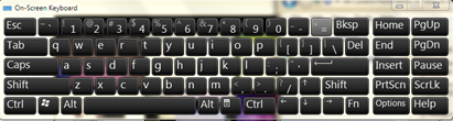 on screen keyboard