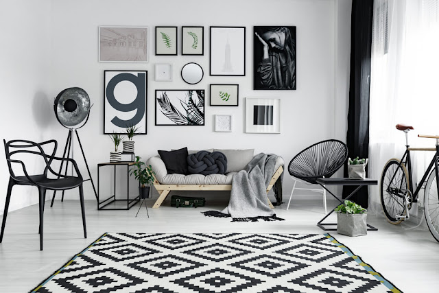 Modern living room design interior