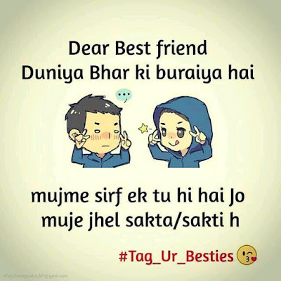 meri diary se best friend quotes with cute image
