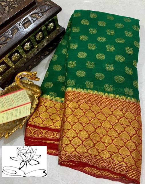 Pure Banaras  wrinkle crep slik sarees 