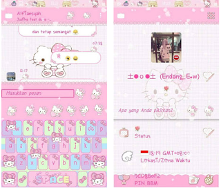 BBM MOD Hello Kitty Pink Base v3.2.0.6 Apk Terbaru 2017