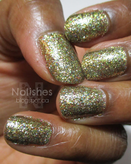 Gold glitter polish from OPI's Holiday 2010 'Burlesque Collection'