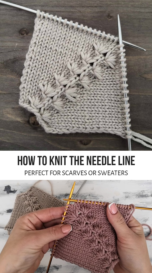 How To Knit The Needle Line - Tutorial