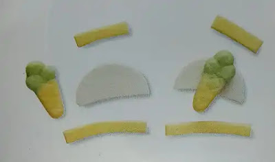 image of parts of candy house cake