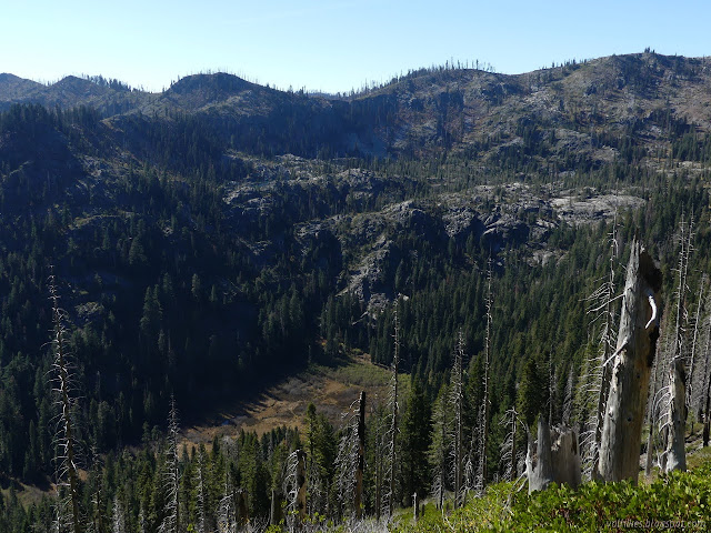 soggy, grassy valley below granite lakes