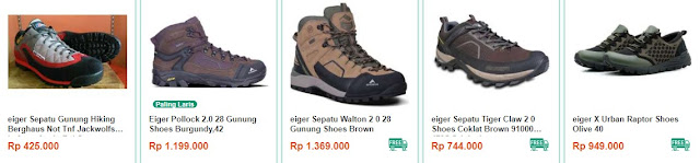 harga sepatu eiger pria