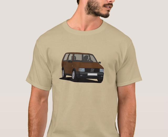 Fiat Uno MK1 T-shirt retro brown