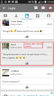 sembunyikan dari Umpan BBM/BBM Feeds pada android