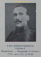 Oorlogsvrijwilliger Carolus Julianus Van Schevensteen 1892-1994, Eerste Wereldoorlog 1914-1918