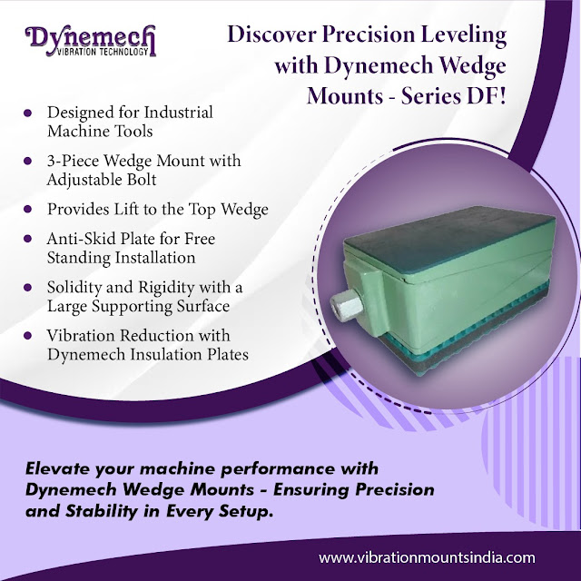 "Dynemech Series DF Precision Levelling Wedge Mounts - Elevate your machinery setup with precision alignment, stability, and vibration damping for optimal performance in industrial applications."