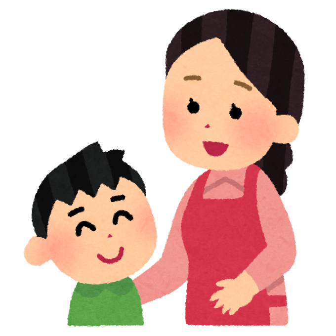 お母さんと話をする男の子のイラスト かわいいフリー素材集 いらすとや