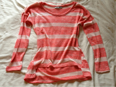 Sammi Jackson - Primark Striped Coral Jumper 