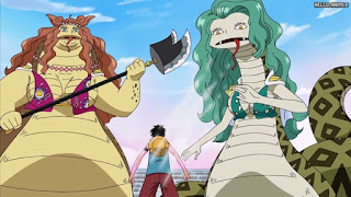 ワンピースアニメ 女ヶ島編 414話 サンダーソニア マリーゴールド | ONE PIECE Episode 414