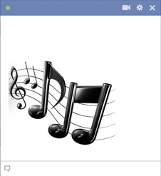 Music notes symbols for facebook chat