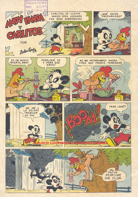 Historieta de Andy Panda y Carlitos. SEA, 1955