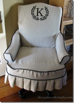monogram office chair