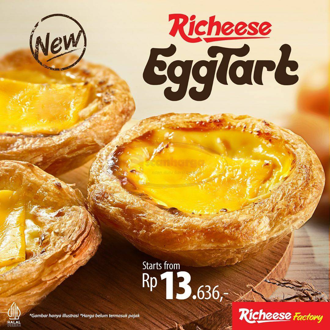 Richeese Factory Eggtart Menu Baru Harga Rp 13.636,-